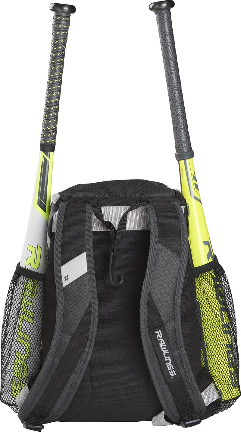 Rawlings | R400 Backpack Equipment Bag | Black (16" H x 12" L x 7.5" D ) - Image 2
